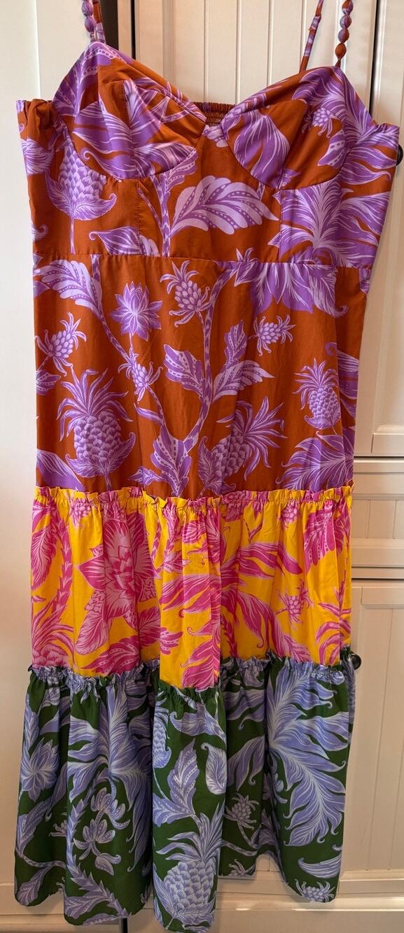 Farm Rio Tropical Swing Midi Dress size Extra Large NWT